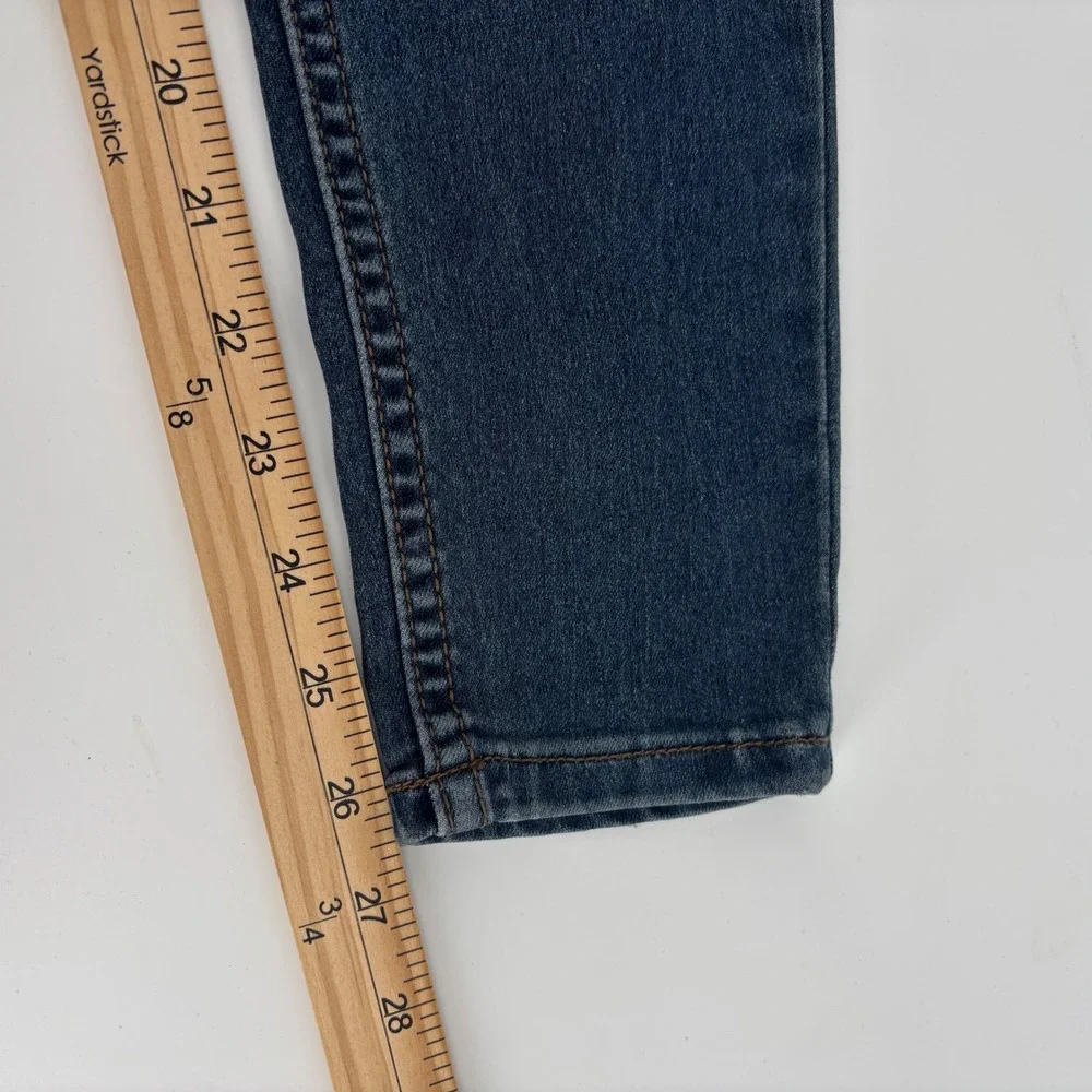 Free People Skinny Jeans Womens 26 Blue Indie Grunge‎ Distressed Knee Mid Rise
